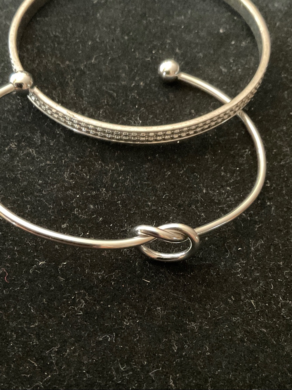 Source Unknown Silver Knot & Bangle Bracelet - Silver